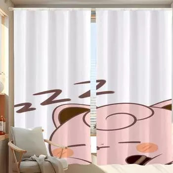 Home Interior Kitchen Curtains for Living Room 2 Pieces Blackout Curtains Door Curtain Pokemon Bedroom Decoration Partition W50xH70cmx2pcs-CL
