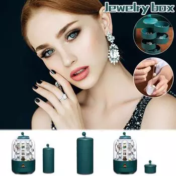 Домашняя подставка для ювелирных изделий, серег, ожерелья, коробка для хранения ювелирных изделий большой емкости зелёный