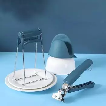 Home Kitchen Accessories Cooking Utensils Dishwashing Tongs Bbq Modern Steamer Clip Microwave Oven Tray Anti-slip Pot Clamps Bar