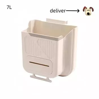 Home kitchen trash can, foldable wall mounted trash can, no bending, large desktop trash can, hanging style, easy to clean