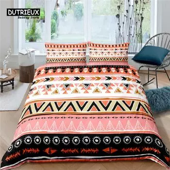 Home Living Luxury 3D Bohemia Bedding Set Comfortable Duvet Cover Set Kids Bedding Set Queen and King EU/US/AU/UK Size EU single(135x200cm)
