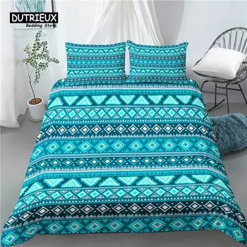 Home Living Luxury 3D Bohemia Print 2/3Pcs Comfortable Duvet Cover PillowCase Bedding Sets EU/US/AU Size EU single(135x200cm)