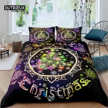 Home Living Luxury 3d Christmas Bedding Set Duvet Cover Pillowcase Kids Bedding Set Queen and King EU/US/AU/UK Size 150x200cm 3pcs
