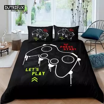 Home Living Luxury 3D Gamer Bedding Set Comfortable Duvet Cover Set Pillowcase Kids Bedding Set Queen and King EU/US/AU/UK Size US Queen(228x228cm)