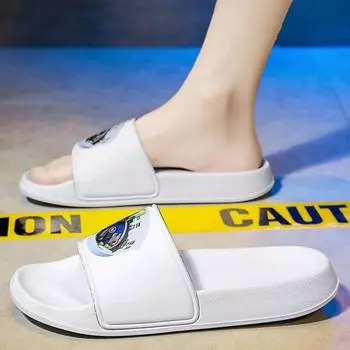 Home men s slippers summer new non-slip sandals beach shoes trend cool indoor slippers slippers 39 чёрный