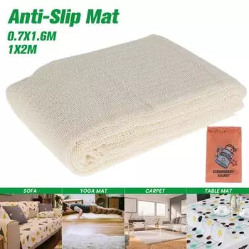 Home Non-Slip Carpet Underlay PVC Multi Purpose Liner Safe Anti-Slip Mat Mesh lining Carpets Rug Pad for Decoration Accessories 0.7mx1.6m белый