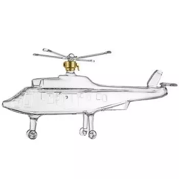 Home party barware 750ML helicopter shaped design whiskey decanter for Liquor Scotch Bourbon 750ML