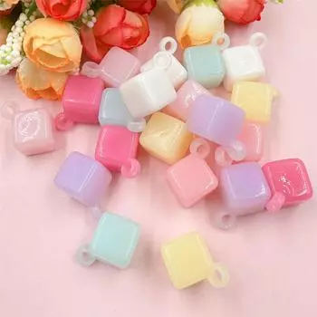 Товары для вечеринок 20 шт. 14*25,6 мм, ювелирные аксессуары, материал «сделай сам», модный желеобразный цветной акрил для браслета, серег, изготовления свободных квадратных бусин синий