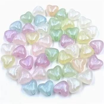 Товары для вечеринок Акрил 10 шт. для ожерелья DIY Материалы для изготовления поделок Love Heart/Lanter Бусины для браслета Изготовление ювелирных изделий Fashion Macarons Heart жёлтый