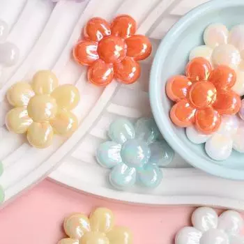 Home Party Supplies Charms Creative Handmade Material 31.3mm For Jewelry Making 5pcs Jewelry Accessories Loose Beads Beading Flower Shape Acrylic DIY about31.3mm 5pcs оранжевый