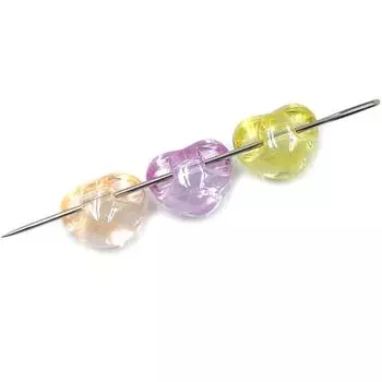 Товары для вечеринок для браслета, акриловые серьги с отверстием сзади, 10 шт., разноцветные бусины в форме персикового сердца, изготовление ювелирных изделий, ожерелье, модные ювелирные изделия, материал для самостоятельной сборки розовый