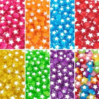 Товары для дома, вечеринки, бусины в форме сердца и звезды, бусины для самостоятельной работы, 20 шт., 10 мм, акриловые бусины ручной работы, россыпью, карамельный цвет, материал для ручной работы красный