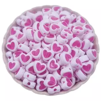 Товары для вечеринок, ожерелье, браслет, сердце, 50 шт., 8 мм, непрозрачный кулон, изготовление ювелирных изделий, оптовая продажа, свободные бусины, своими руками для оранжевый