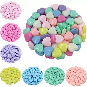 Товары для вечеринок для дома, новое изготовление ювелирных изделий, кулон, горячая распродажа, ожерелье, браслет, сделай сам, 20 шт., 12*11 мм, оптовая продажа, конфетные цветные бусины в форме сердца розы красного