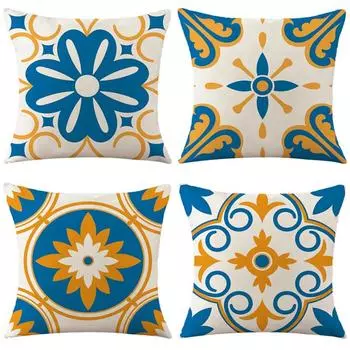 Home pillow Bohemian pillow case printed square pillow sofa pillow pillow case does not include pillow core 45*45cm