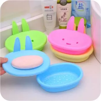 Home Shower Supplie Аксессуары для ванной комнаты Тарелка для хранения Сливной контейнер Кролик Home Living Дорожная мыльница Мыльница Ящик для хранения Аксессуары Blue