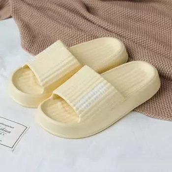 Home Slippers Women s 2024 Summer New Fashion Couples Bathroom Soft Bottom Anti-Slip Wear-resisting Beach Casual Sandals Women 36-37 белый