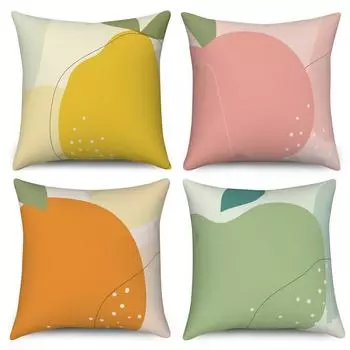 Home Sofa Office Cushion Pillowcase Wholesale Fruit Print Decorative 40x40cm