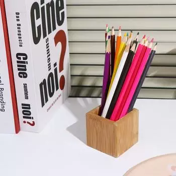 Home Study Office Office Accessories Simplicity Design Desktop Storage Bamboo Pen Holders Pencil Organizer Desktop Organizer