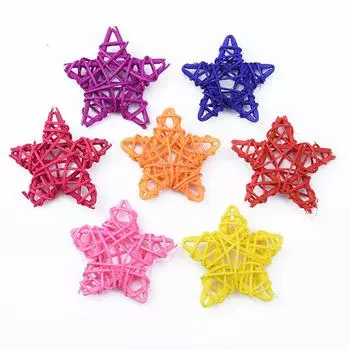 Home Supplies Curtain Straw Ball Artificial Rattan Ball Wedding Decoration Hanging Accessories coffee-Heart