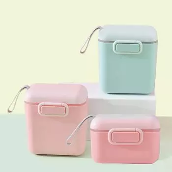Home Supplies STORAGE TANK Seal Portable Food Storage Box Moisture-proof Milk Powder Box 12*8.5cm розовый