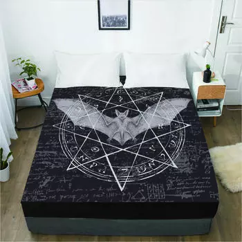 Домашний текстиль 3D-печать рисунка Простыни Наматрасники Простыни на резинке Постельное белье Набор из трех предметов 200x200x25cm