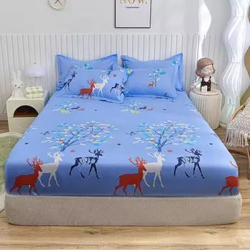 Домашний текстиль простыня наволочка покрывало зимний матрас Simmons простыня с защитой от пыли из стираного хлопка все включено постельное белье из 3 предметов 90x200x30cm