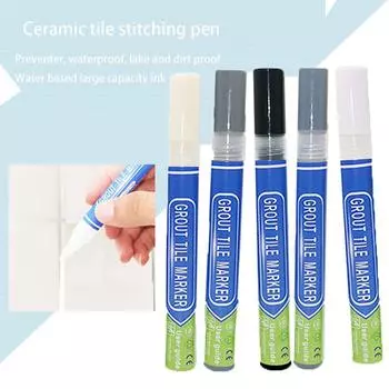 Home Tile Grout Pen Water Resistant Kitchen Tile Repair Anti Mould Professional Grout Marker Paint Cleaner Gray бежевый