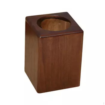 Home Trash Can Compact Rustic Decorative for Bathroom Office Kitchen Wood Color
