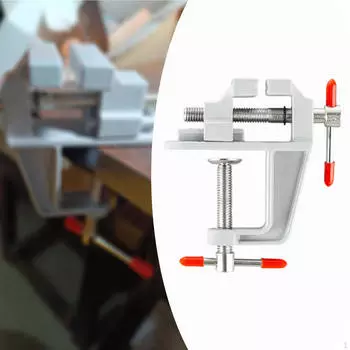 Home Vice Clamp Holder Rack Adjustable Portable Multifunction AntiSlip Mini Work Bench Parts for серебряный