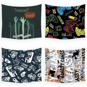 Home Wall Decoration Tapestry Abstract Letter Graffiti Hanging Cloth Office Living Room Tapestry 100x75cm