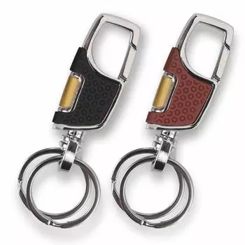 homeEdge Heavy Duty Keychain 2 Pack Car Keychain с 2 металлическими брелоками Carabin Keychians-черный и коричневый, черный, стандартный