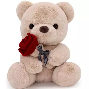 Homehalo плюшевый мишка мягкая игрушка плюшевый мишка милый плюшевый мишка подушка для тела животное медведь пушистый особенный медведь Чувствует себя хорошо с розой забавные подарки на день матери