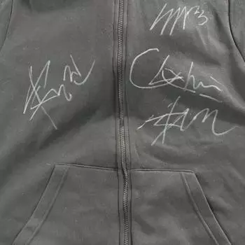 Homiddle Chin Louis Sign Autograph Hoodie Zip Up