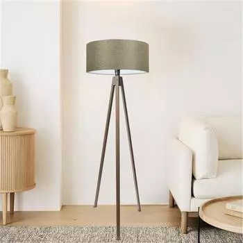 Homing деревянная трехногая ножка торшера из орехового дерева/голова песочно-бежевого цвета