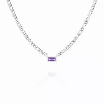Homme December Birthstone Silver Necklace [4 Plus]