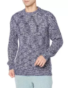 HOMME Меланжевый пуловер Moco PHNT215974 NVY L [Gelato Pique] Мужской тёмно-синий