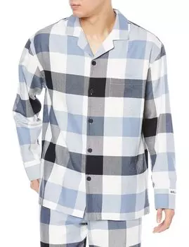 HOMME Рубашка в клетку PMFT225266 NVY M [Gelato Pique] Мужская тёмно-синий