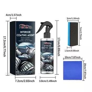 Homont 100 мл автомобильный пластиковый кожаный реставратор, средство для восстановления салона автомобиля, спрей для покрытия, долговечный очиститель, реноватор 100ml