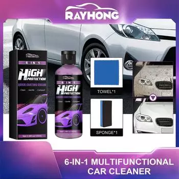 Homont 6-в-1 Автомобильная многофункциональная чистка стекол, предотвращение пыли, уход, полировка, восстановление и паста для глянцевого покрытия 100ml set
