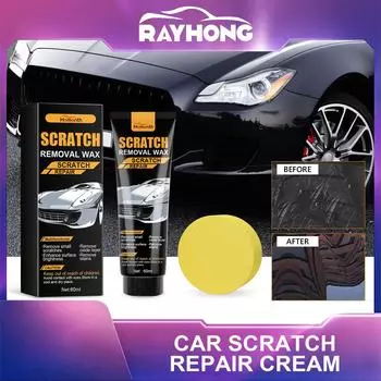 Homont Крем для ремонта царапин на автомобиле Автомобильная краска Мелкие пятна Полировка покрытия Соскабливание Удаление следов Восстановление Восстанавливающий и полирующий крем для ухода 60ml boxed