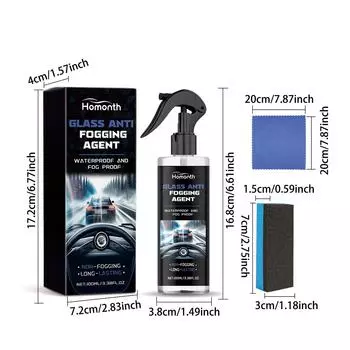Homonth для лобового стекла, противотуманный спрей, автомобильное стекло, водостойкое средство для очистки покрытий, противотуманный, дождеотталкивающий спрей, инструменты для чистки автомобильного стекла 100ml