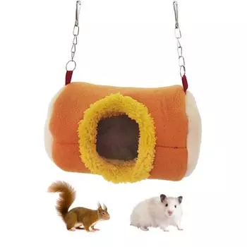Хомяк Джунгарский хомяк Хлопковое гнездо для домашних животных Попугай Сахарный планер Спальный мешок Белка Мини-еж Хлопковое гнездо для домашних животных Теплое зимнее гнездо Товары для домашних животных 10*16*3cm