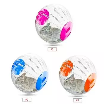 Хомяк, грызун, мышь, бег, песчанка, крыса, играют в небольшую пластиковую игрушку, мяч для упражнений, игрушки для домашних животных синий