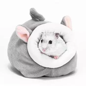 Хомяк хлопковое гнездо зимний мультфильм милый хлопковый гнездо маленький питомец золотой медведь теплое гнездо мини ежик хомяк принадлежности жёлтый