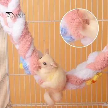 Хомяк Лазание по Веревке Весело и Упражнения Развивают Координацию И Баланс Хомяки Морские Свинки Хорьки Лазание Ползание Кусающаяся Игрушка Скользящий Гамак