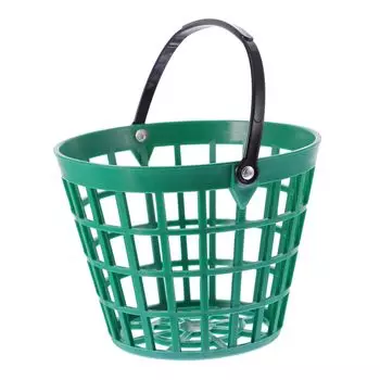 HOMSFOU Golf Ball Range Basket with Handle Golf Bucket Golf Ball Holder Golf Storage Basket Can Hold 25 Balls зелёный