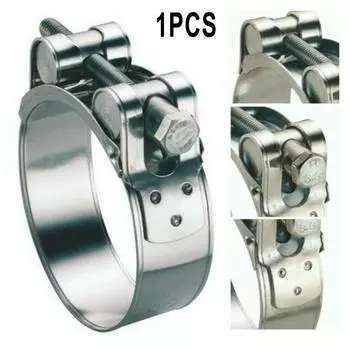 Хомут для шланга, совместимый с BSI, прочный силиконовый, серебристый, малый установочный винт 17-19mm