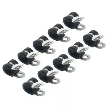 Хомут для труб с резиновым покрытием, разрывное удлинение 350 %, 7 Н/мм, резина EPDM 8mm