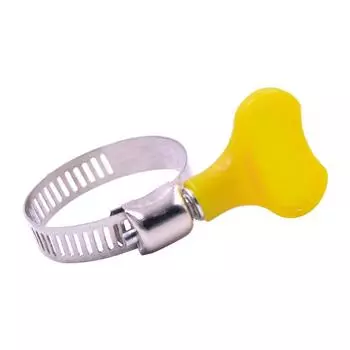 Хомут шланговый из нержавеющей стали с пластиковой ручкой
